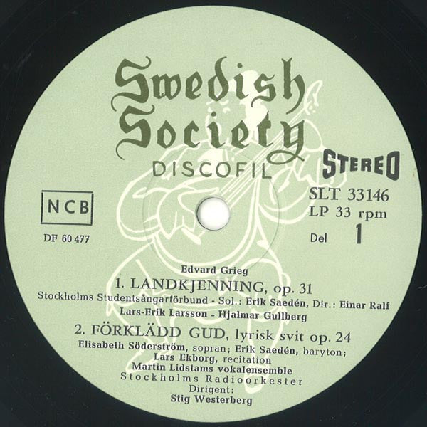 Lars-Erik Larsson & Hjalmar Gullberg : Förklädd Gud (LP)