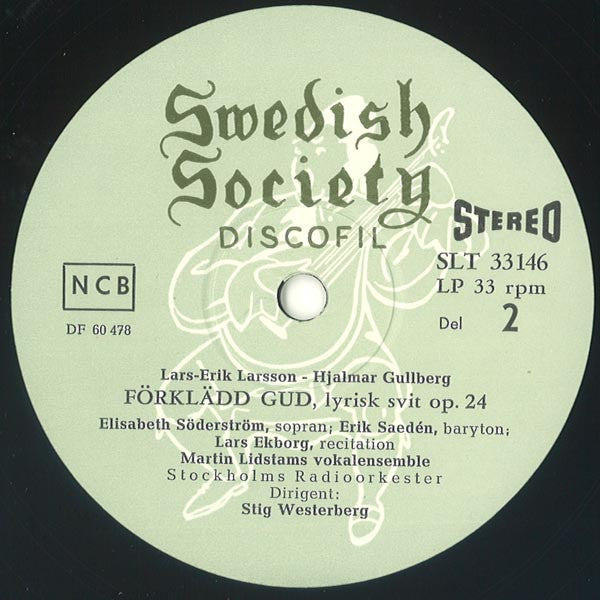 Lars-Erik Larsson & Hjalmar Gullberg : Förklädd Gud (LP)