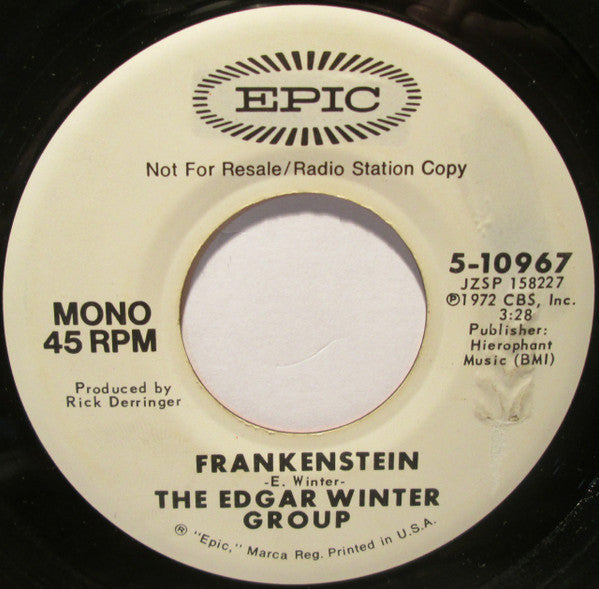 The Edgar Winter Group : Frankenstein (7", Promo)