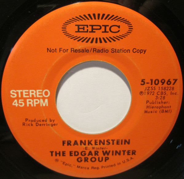The Edgar Winter Group : Frankenstein (7", Promo)