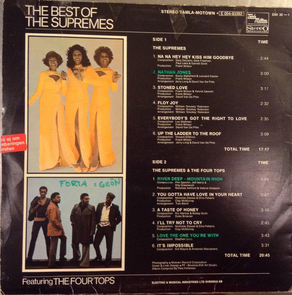 The Supremes Featuring Four Tops : The Best Of The Supremes Featuring The Four Tops (LP, Comp)