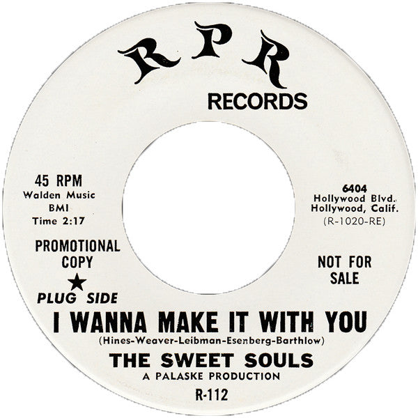 The Sweet Souls : I Wanna Make It With You / Your Baby (7", Promo)