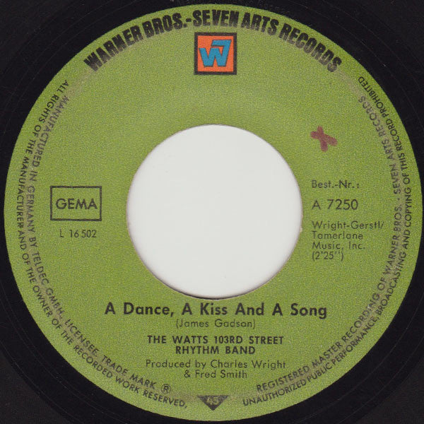 Charles Wright & The Watts 103rd St Rhythm Band : Do Your Thing / A Dance, A Kiss And A Song (7", Single)