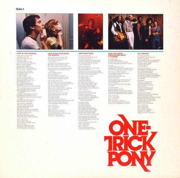 Paul Simon : One-Trick Pony (LP, Album, Spe)