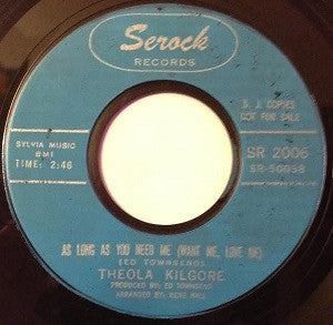 Theola Kilgore : This Is My Prayer / As Long As You Need Me (Want Me, Love Me) (7", Single, Promo)
