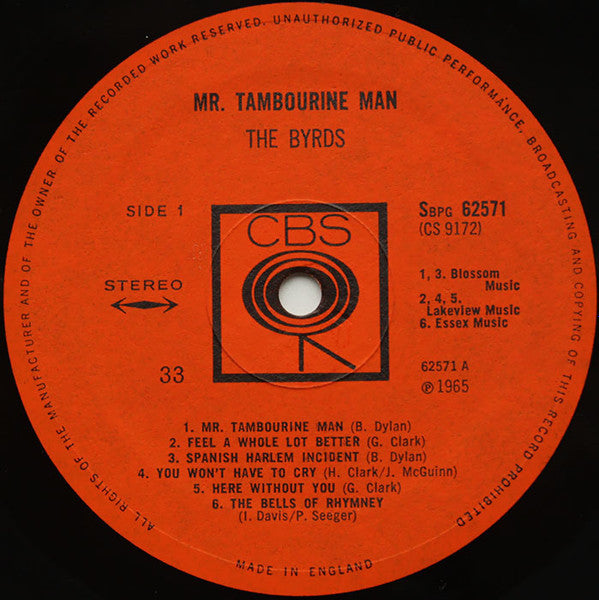 The Byrds : Mr. Tambourine Man (LP, Album)