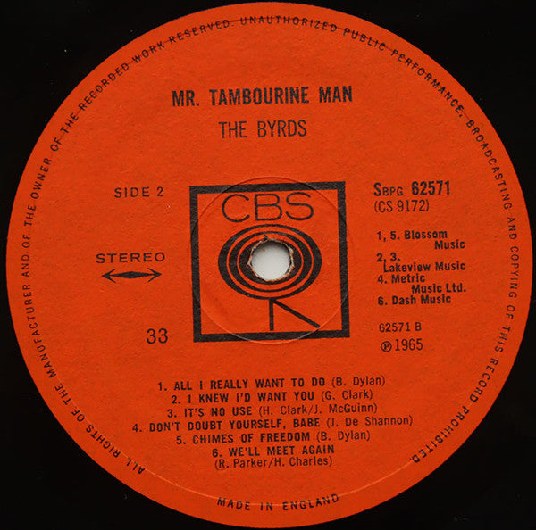 The Byrds : Mr. Tambourine Man (LP, Album)