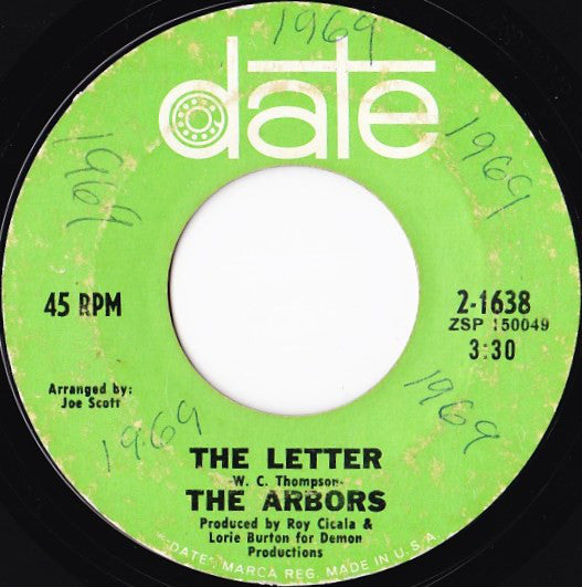 The Arbors : The Letter (7", Single, Styrene)