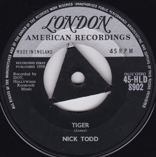 Nick Todd : Tiger (7", Single)