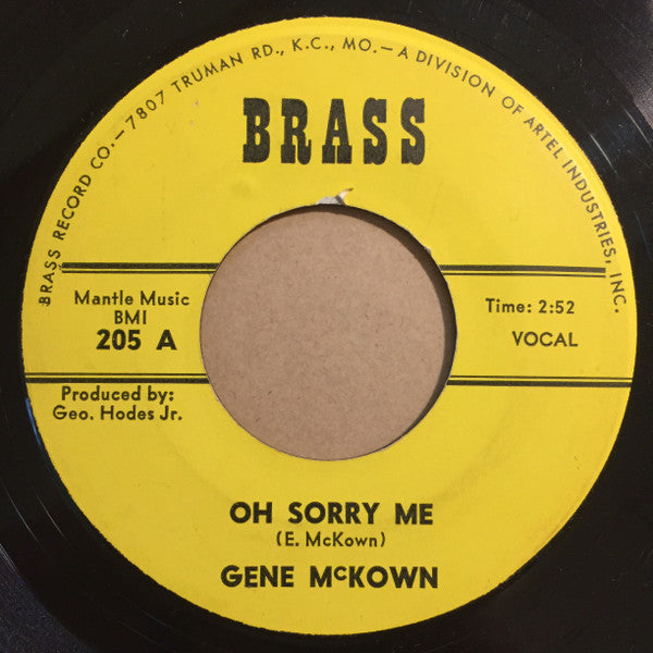 Gene McKown : Oh Sorry Me / My Get Up And Go (7", Single)