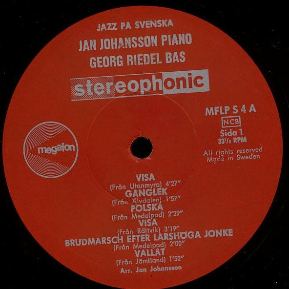 Jan Johansson : Jazz På Svenska (LP, Album, Comp)