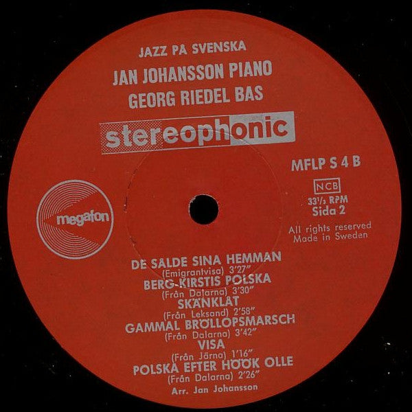 Jan Johansson : Jazz På Svenska (LP, Album, Comp)