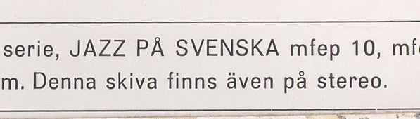 Jan Johansson : Jazz På Svenska (LP, Album, Comp)