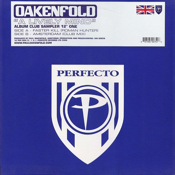Paul Oakenfold : A Lively Mind (Album Club Sampler One) (12", Smplr)