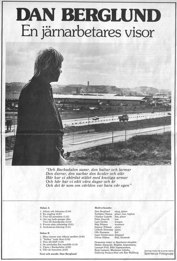 Dan Berglund (2) : En Järnarbetares Visor (LP, Album)