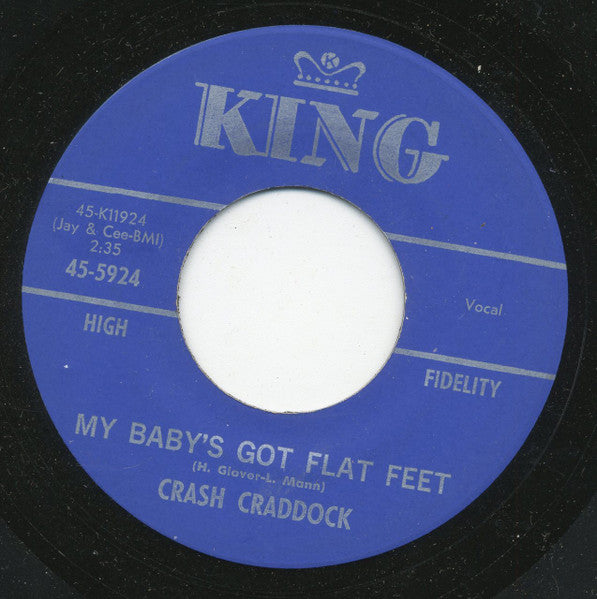 Billy 'Crash' Craddock : My Baby's Got Flat Feet (7", Single)