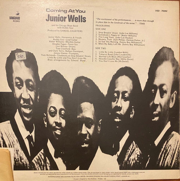 Junior Wells : Coming At You (LP, Album, RE)