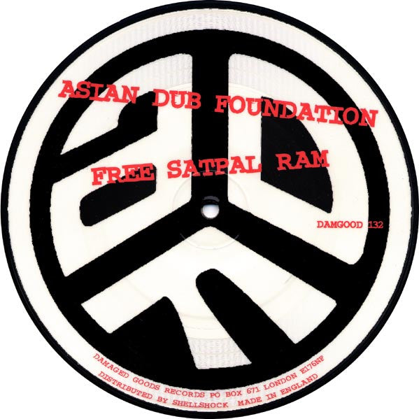 Atari Teenage Riot / Asian Dub Foundation : Paranoid / Free Satpal Ram (7", Pic)