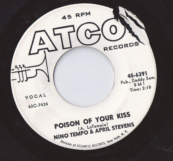 Nino Tempo & April Stevens : Hey Baby / Poison Of Your Kiss (7", Single, Promo)