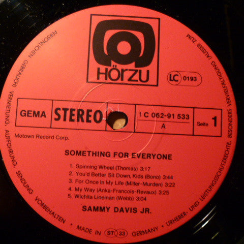 Sammy Davis Jr. : Something For Everyone (LP, Album)