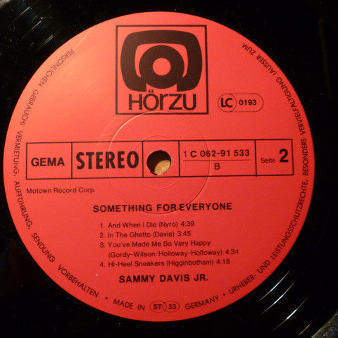Sammy Davis Jr. : Something For Everyone (LP, Album)