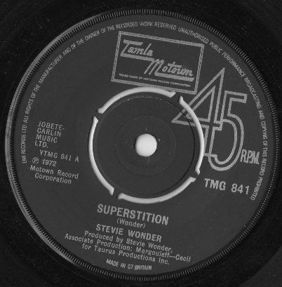 Stevie Wonder : Superstition (7", Single, RE, 4-p)