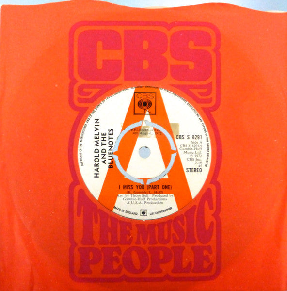 Harold Melvin And The Blue Notes : I Miss You (Part One) (7", Single, Promo)