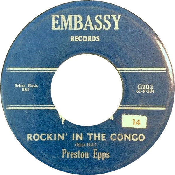 Preston Epps : Rockin' In The Congo (7", Single)