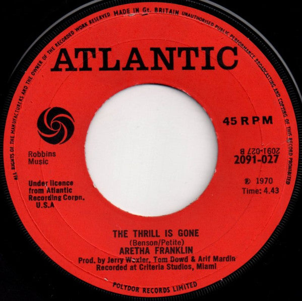 Aretha Franklin : Don't Play That Song (7", Single, Lar)