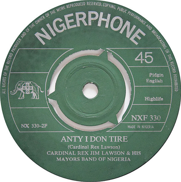 Cardinal Rex Jim Lawson & His Mayors Band Of Nigeria : Ibi Teme Bro Mam (7", Single)