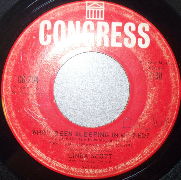 Linda Scott : Who's Been Sleeping In My Bed? (7", Single)