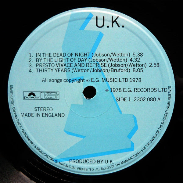UK (3) : U.K. (LP, Album)