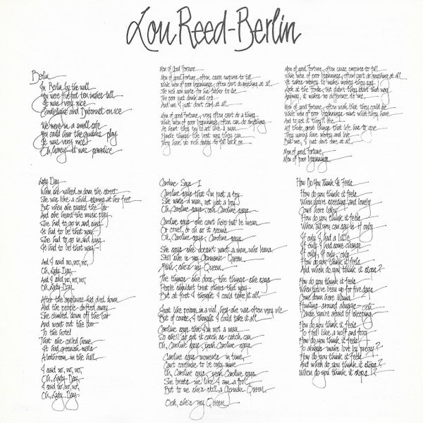 Lou Reed : Berlin (LP, Album)