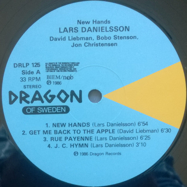 Lars Danielsson (3), David Liebman, Bobo Stenson, Jon Christensen : New Hands (LP, Album)