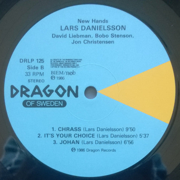 Lars Danielsson (3), David Liebman, Bobo Stenson, Jon Christensen : New Hands (LP, Album)