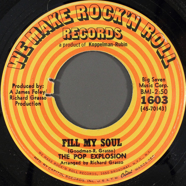 The Pop Explosion : Fill My Soul (7")