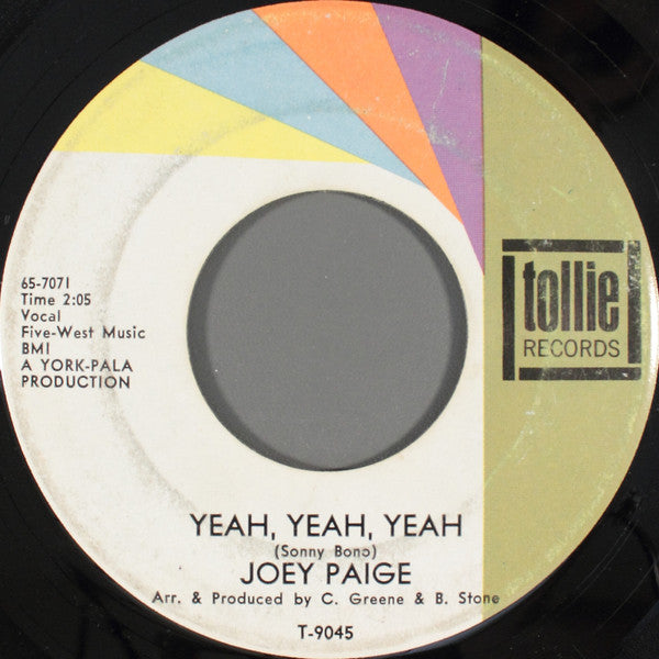 Joey Paige : 'Cause I'm In Love With You (7")