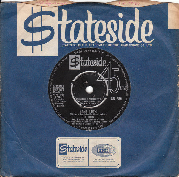 The Toys : Baby Toys / Happy Birthday Broken Heart (7", Single, Mono)