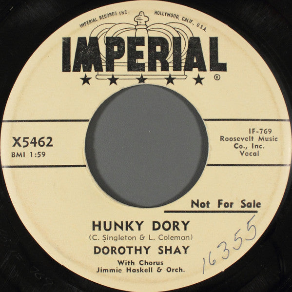 Dorothy Shay : Hunky Dory (7", Promo)