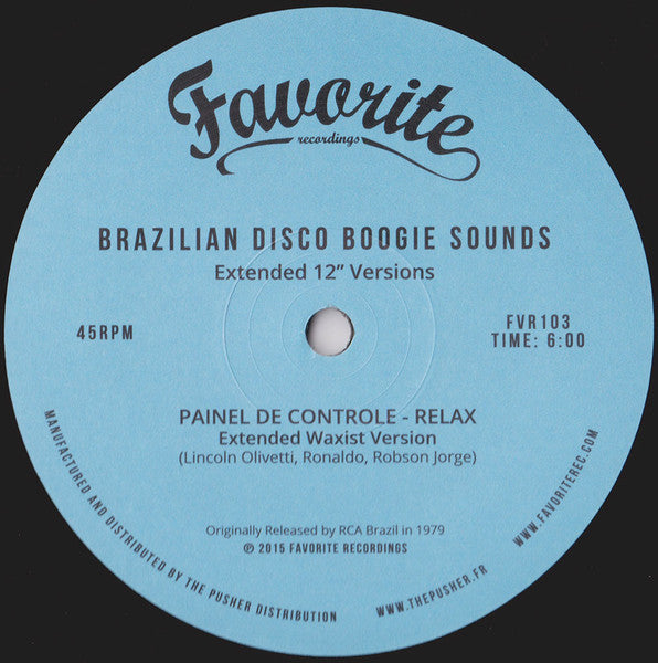 Various : Brazilian Disco Boogie Sounds (Extended 12" Versions) (12")