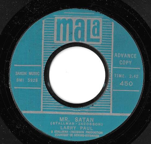 Larry Paul : The Makings Of A Man / Mr. Satan (7", Single, Promo, Styrene)