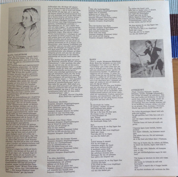 Margareta Söderberg, Arbete Och Fritid, Pojkarna På Storholmen : Käringtand (LP)