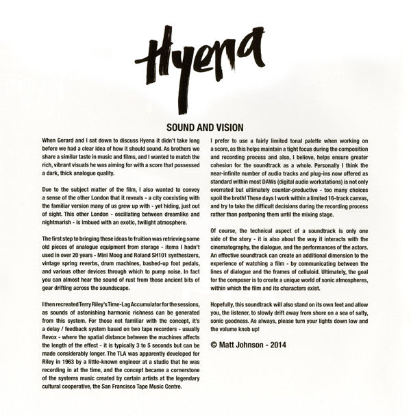 The The : Hyena (A Soundtrack By The The) (Album, Ltd + LP, Red + LP, S/Sided, Etch, Blu)