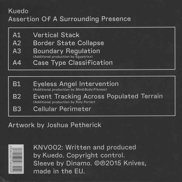 Kuedo : Assertion Of A Surrounding Presence (12", EP)
