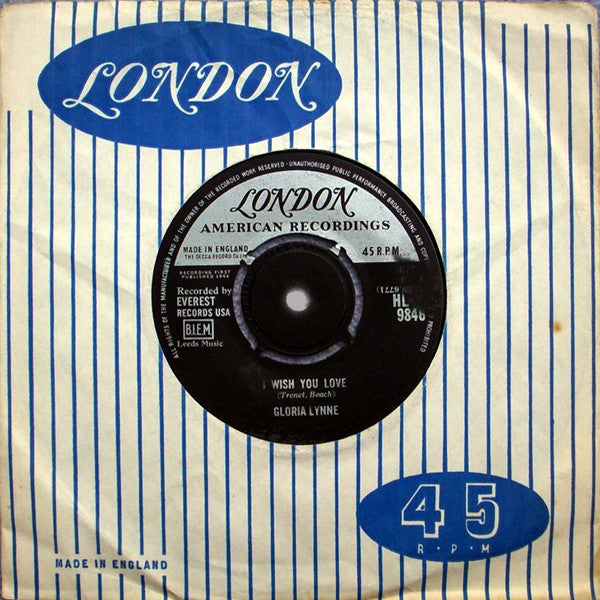 Gloria Lynne : I Wish You Love (7", Single)
