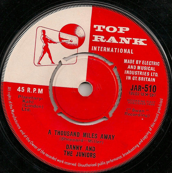 Danny & The Juniors : Twistin' U.S.A. (7", Single)