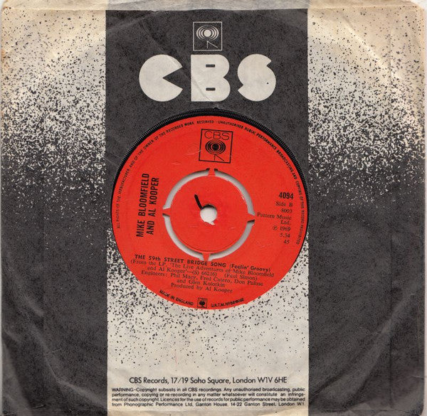 Al Kooper & Mike Bloomfield : The Weight (7", Single)