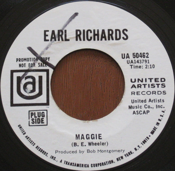 Earl Richards : Maggie / Shake 'Em Up And Let 'Em Roll (7", Single, Promo)