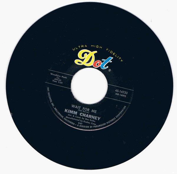 Kimm Charney : Wait For Me / Explosive Generation (7", Single)