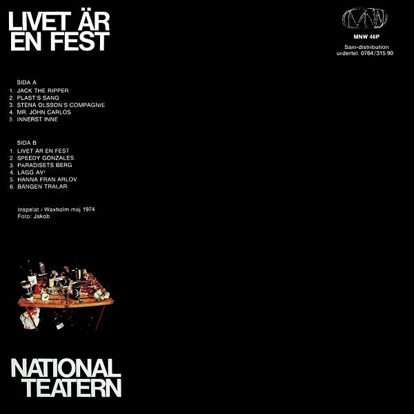 Nationalteatern : Livet Är En Fest (LP, Album)